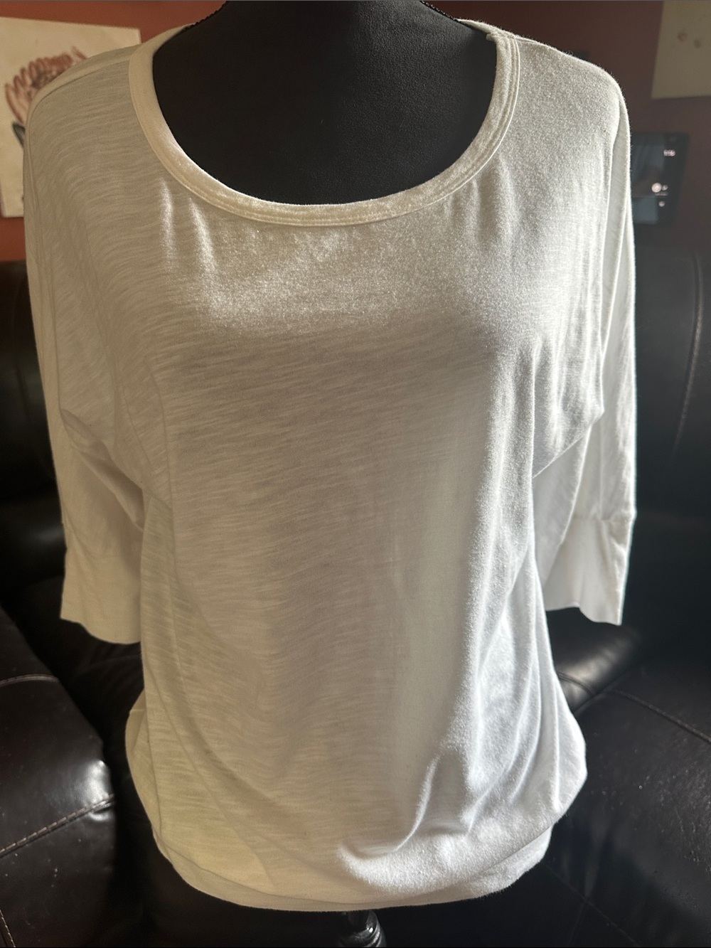 Sonoma White Scoop Neck Short Sleeve Top